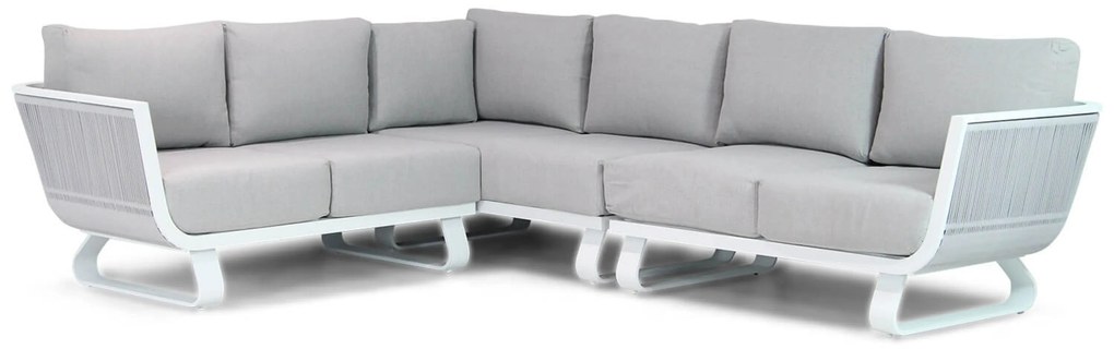 Hoek loungeset 6 personen Rope Wit  Santika Furniture Santika Corniche