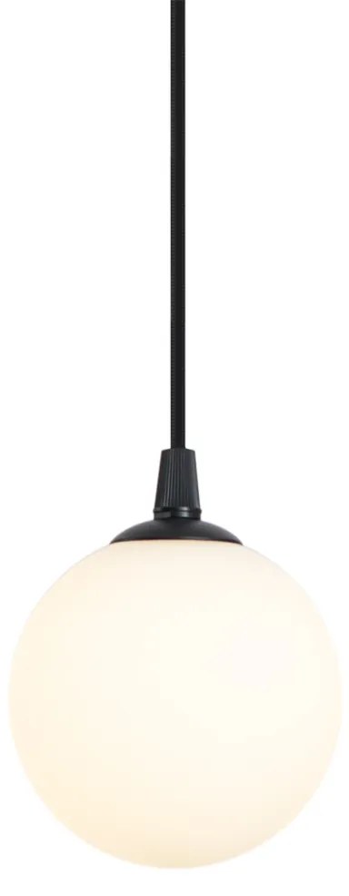 Moderne hanglamp zwart met wit glas voor railsysteem 1-fase - Slimline Eira