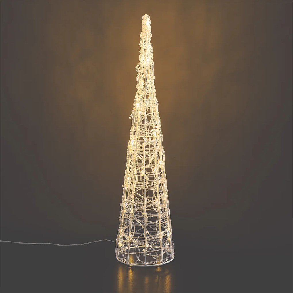 Kerst kerstboom transparant 60cm incl. LED IP44 - Coni