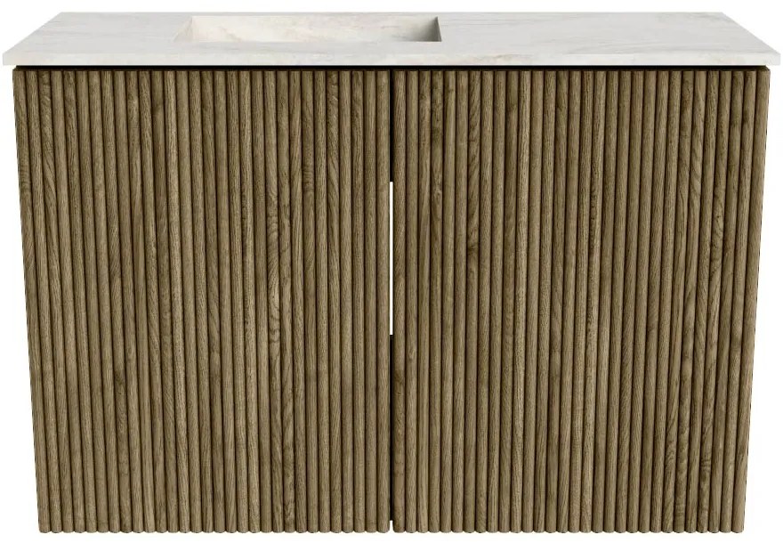 Mondiaz Joya DLux 60cm toiletmeubel dusk met wastafel faye links 1 kraangat ostra