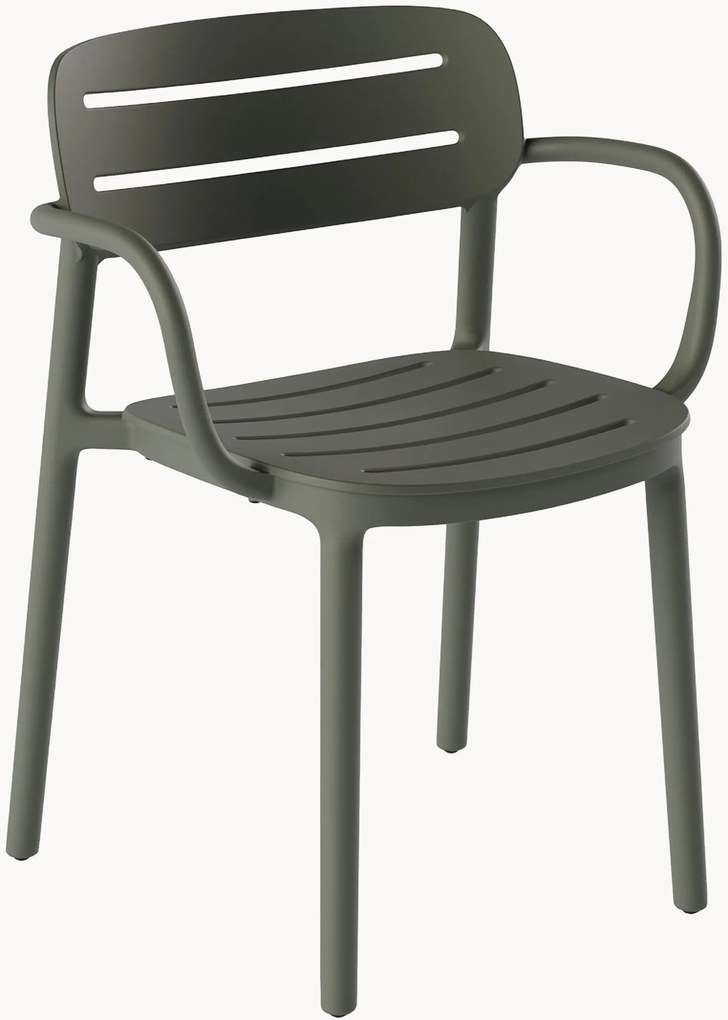 Tuin-eetkamerstoelen Croisette met armleuningen, 2-delig