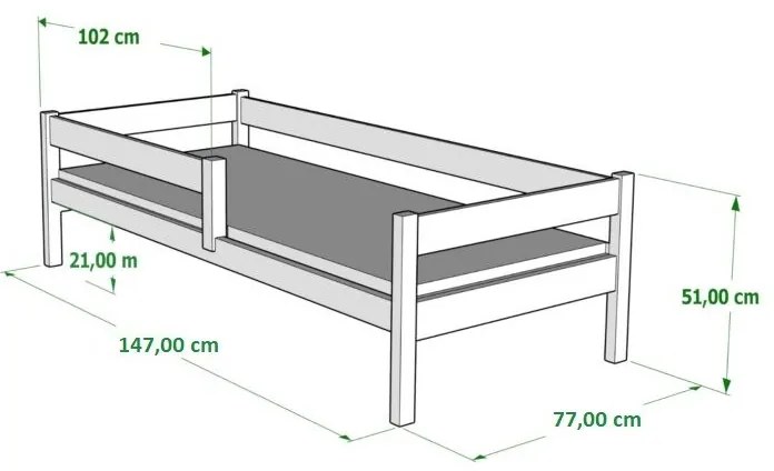 Peuter Grijs Eenpersoonsbed Filip - Voor Kinderen Kinderen Peuter Junior 5056231752190 Children's Beds Home, 140x70, Twee kleine, Schuimmatras van 9 c