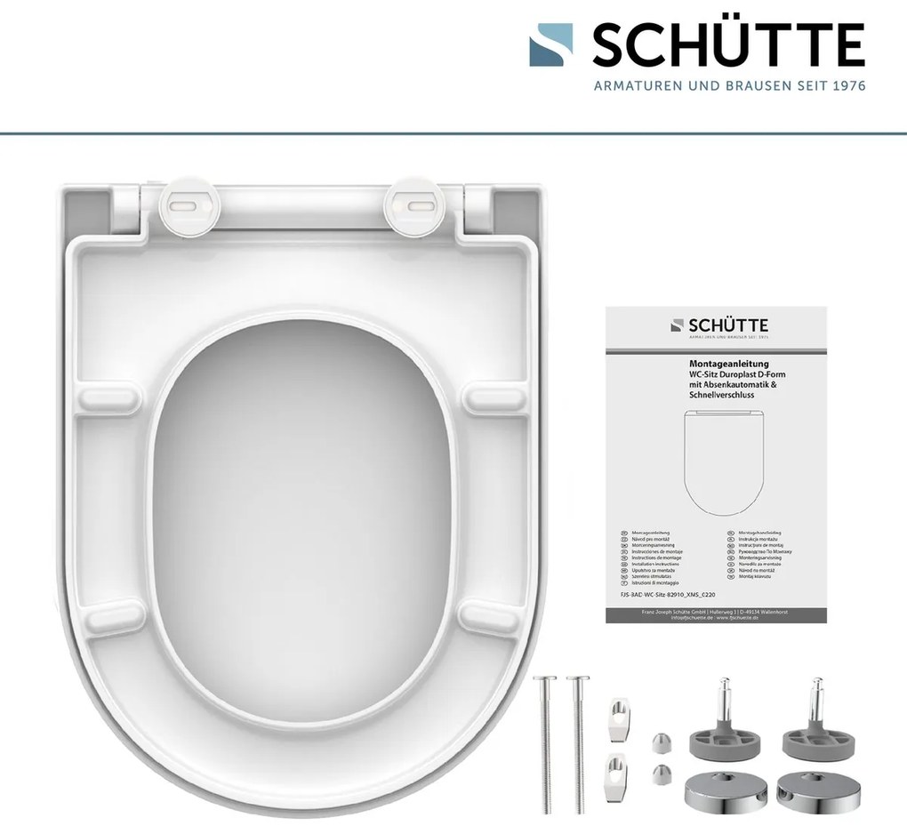 Schutte Presley dunne toiletzitting met softclose en quick release grijs