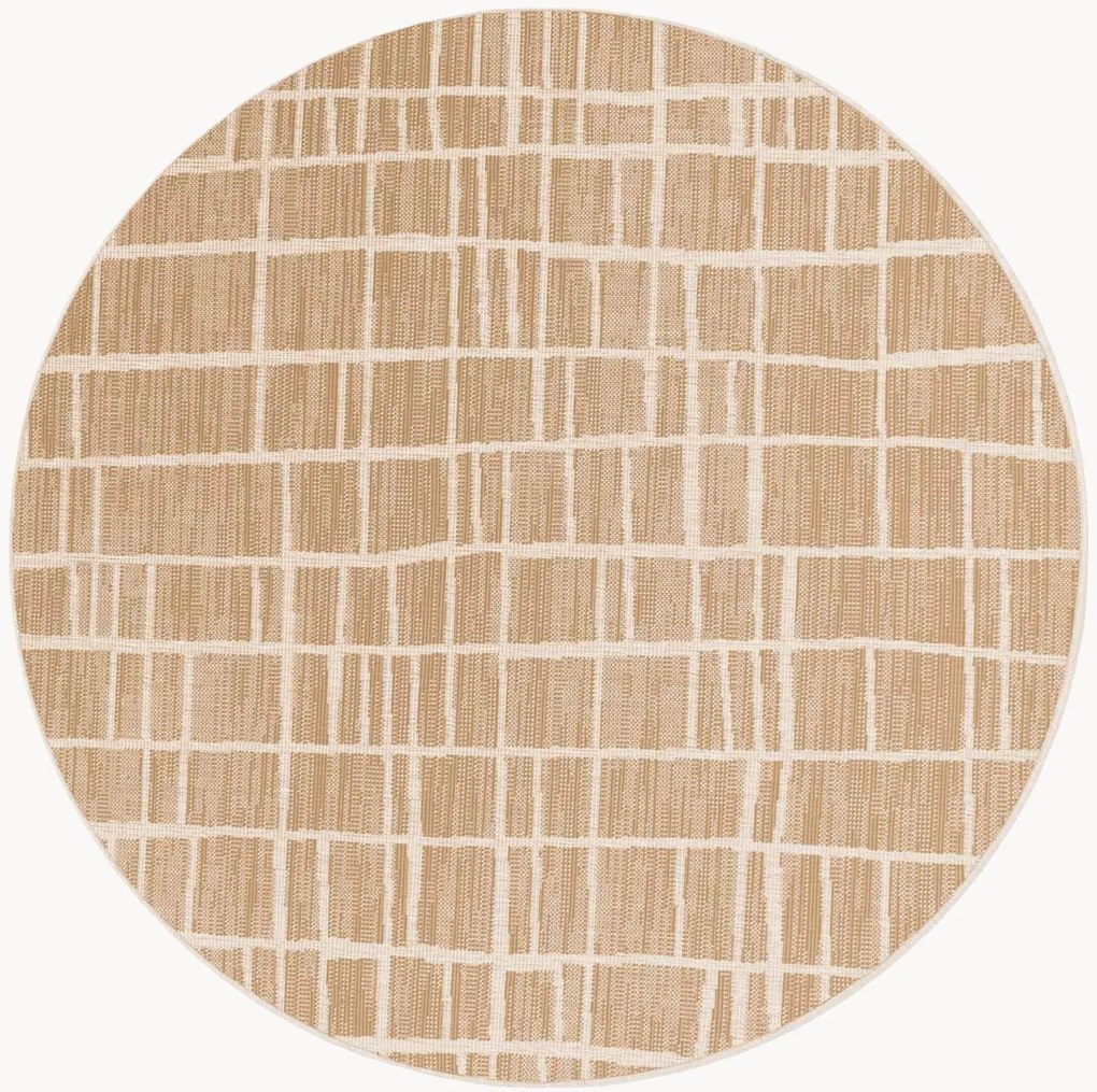 Rond laagpolig vloerkleed Crouch voor binnen & buiten