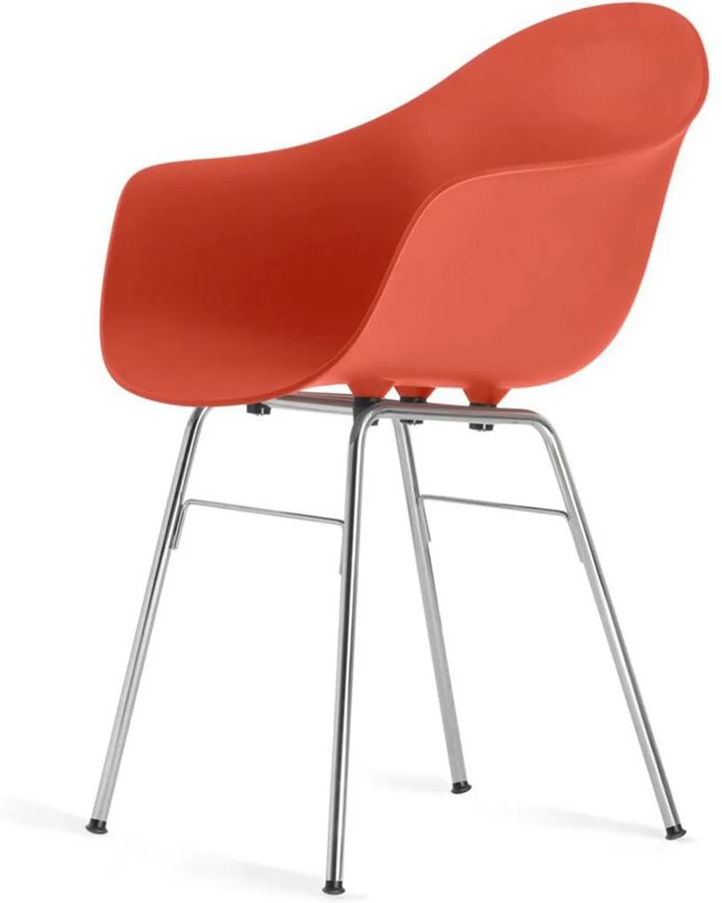 Toou TA stoel – Met armleuning - ER metalen poten- Eetkamerstoel - Kuipstoel - Eames - Arm - Kunststof - Design - Metaal