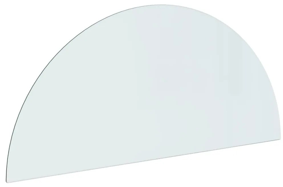vidaXL Glasplaat voor open haard halfrond 1200x500 mm