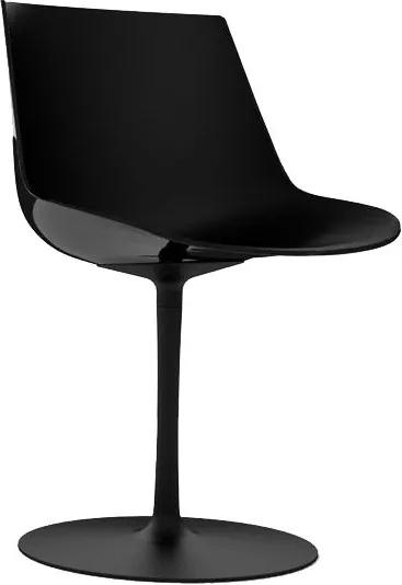 MDF Italia Flow Chair stoel met antraciet draaibaar onderstel