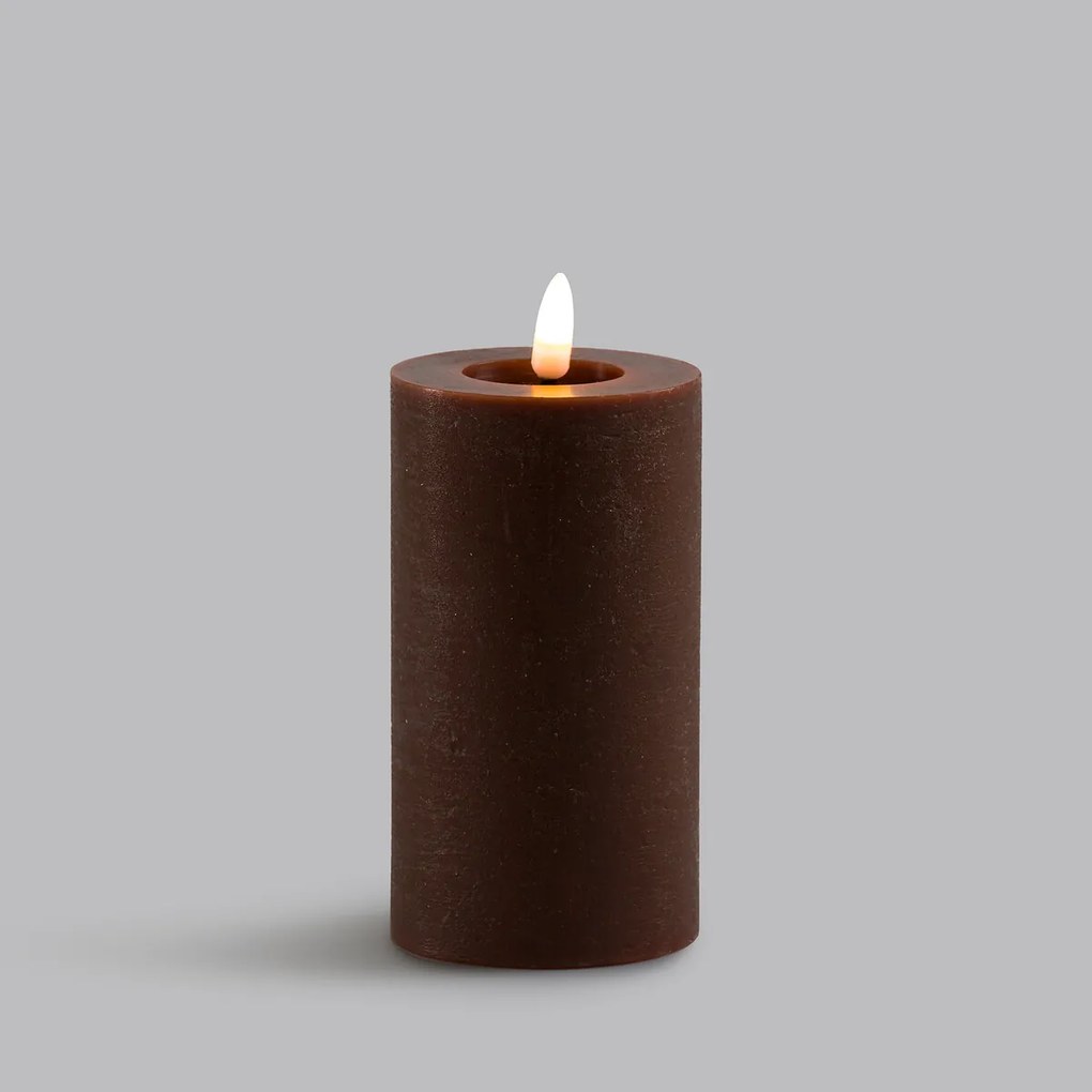 Geribbelde LED kaars, H15 cm, Caspar