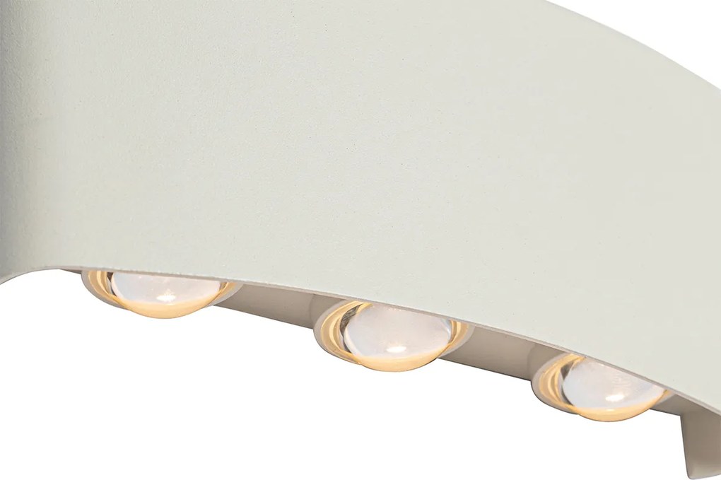 Buiten wandlamp wit incl. LED 6-lichts IP54 - Silly