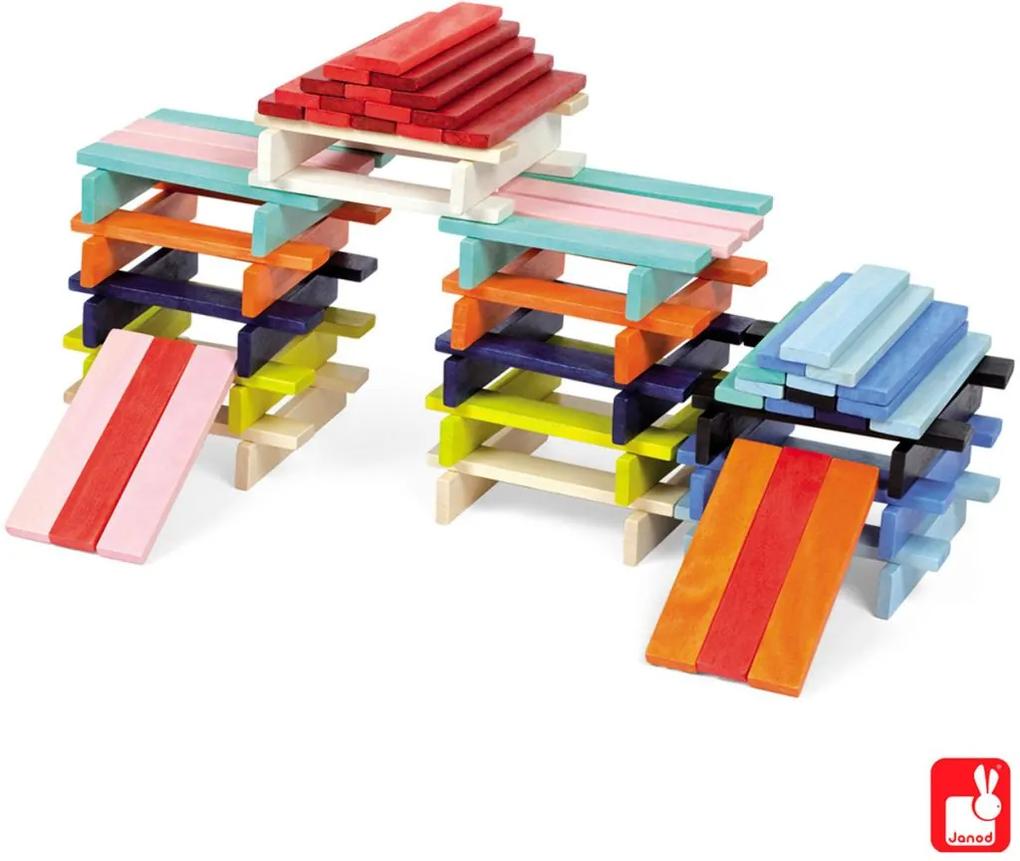 janod Speelgoed Kubix gekleurde plankjes