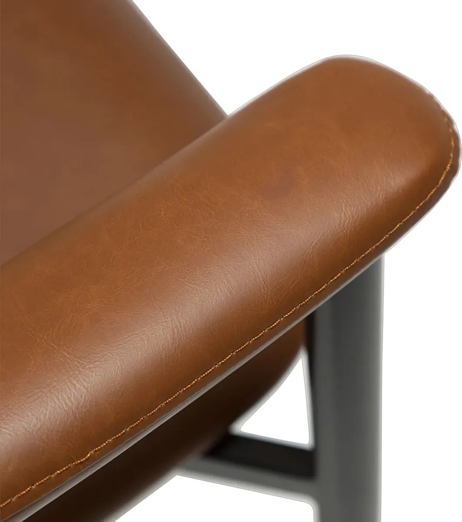 Dan-Form Rover Design Eetkamerstoel Bruin Kunstleer