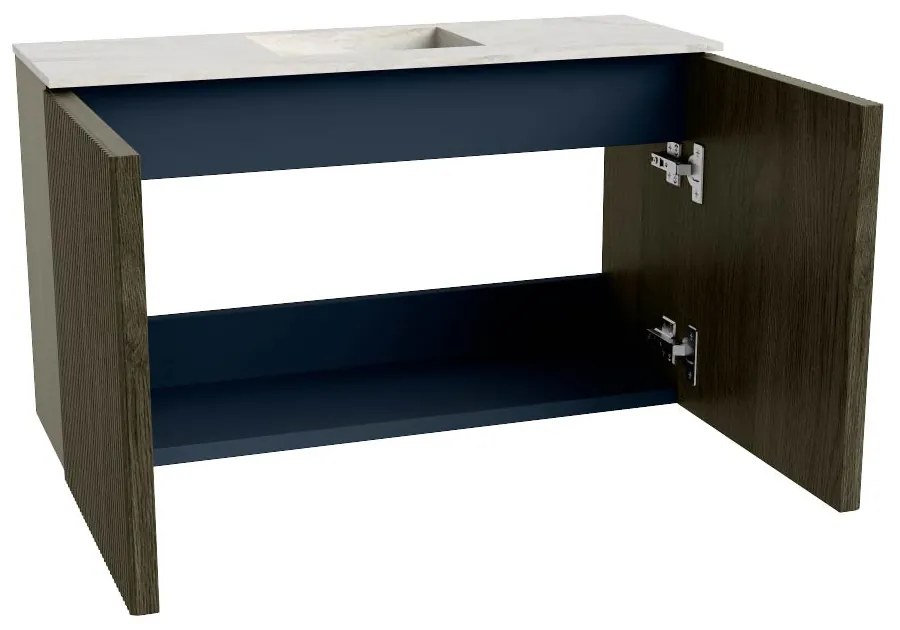 Mondiaz Joya DLux 70cm toiletmeubel shadow met wastafel faye midden zonder kraangat ostra