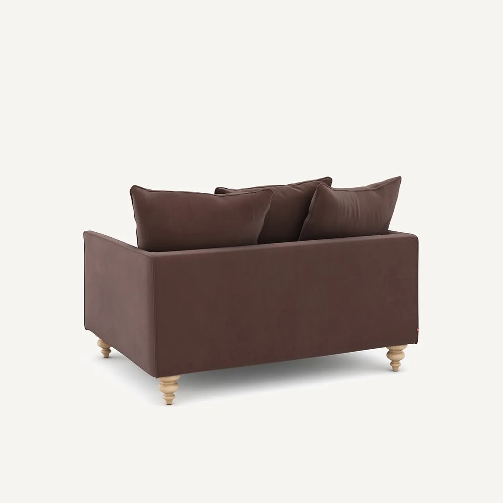 2-zits compacte bank in linnen fluweel, LAZARE