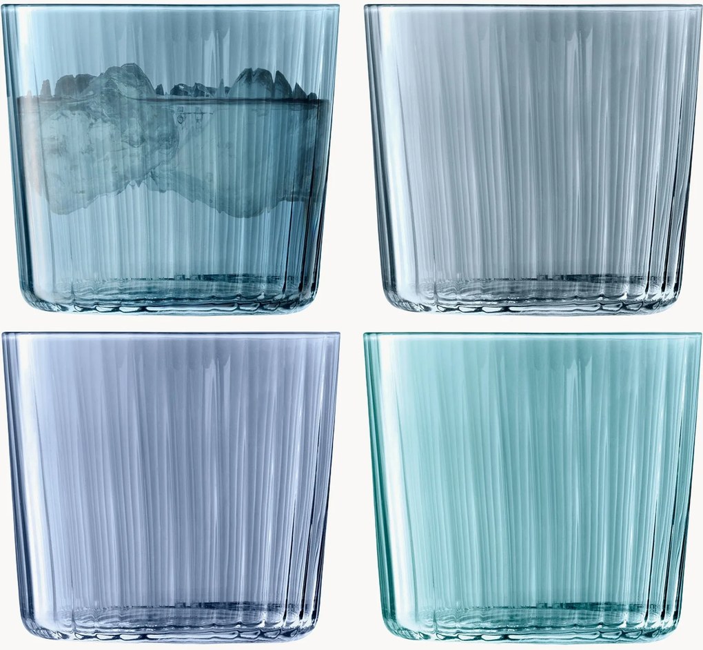 Handbeschilderde tumblers Gems, 4-delig