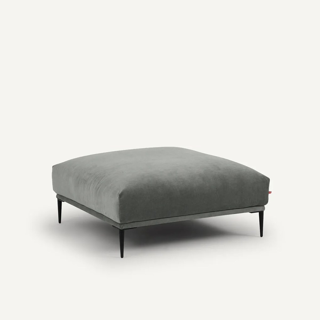 XL fluwelen poef, Oscar, ontwerp Emmanuel Gallina