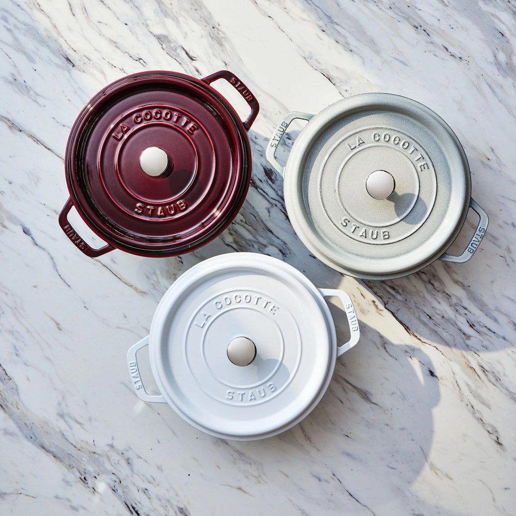 Staub La Cocotte Cocotte 24 cm / 3,7 l, Rond, Puur wit - La Cocotte - Staub