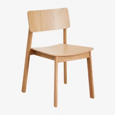 Set Van 4 Gilda Houten Eetkamerstoelen Natuurlijk Hout & Natuurlijk Hout - Sklum