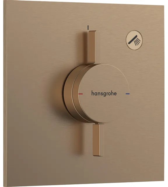 Hansgrohe Duoturn E inbouwkraan voor 1 functie brushed bronze 75617140