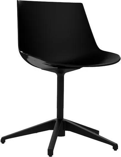 MDF Italia Flow Chair stoel met antraciet vijfpoot onderstel