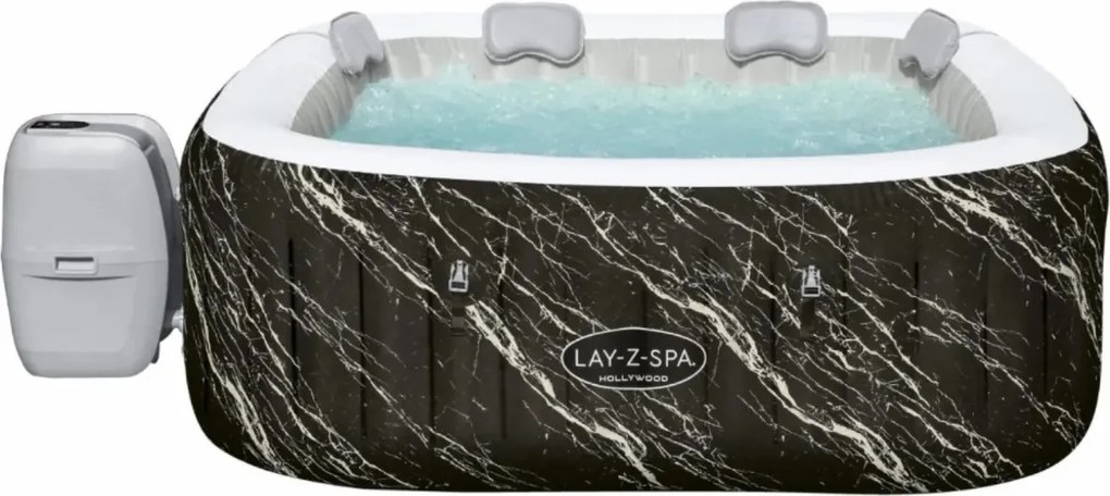 Lay-Z-Spa Hollywood Luxe AirJet - 4-6 Persoons - LED&amp;EnergySense - Vierkant
