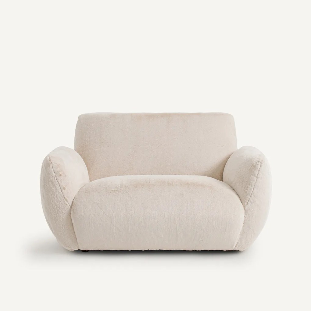 Fauteuil in donzige stof, Spogano