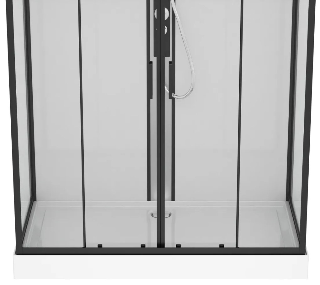 Badstuber New York complete douchecabine 160x90x215cm kitvrij zwart mat