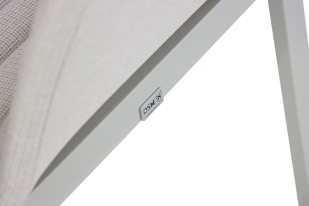 Tuinset 4 personen 200 cm Aluminium/textileen Taupe Osmen Joliet/Brighton
