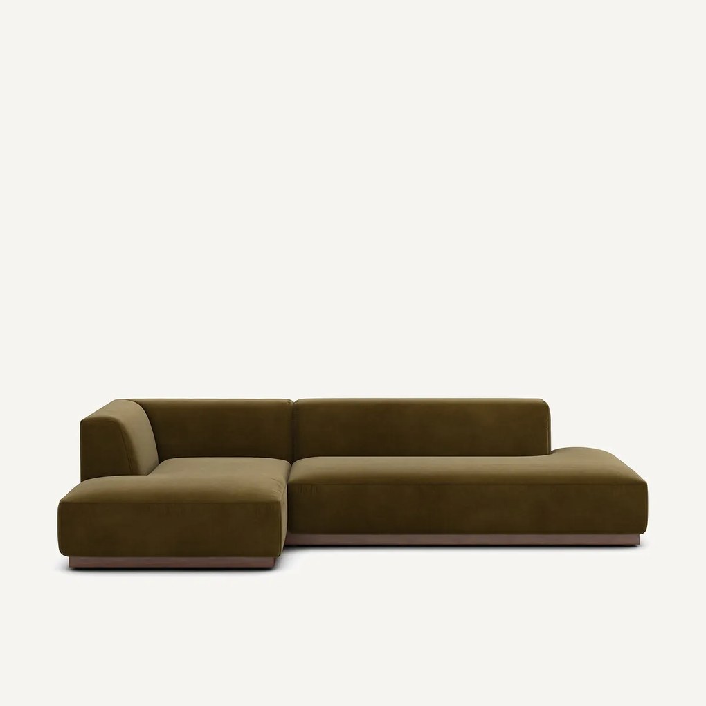 Linker hoekbank XL fluweel, Jacopo