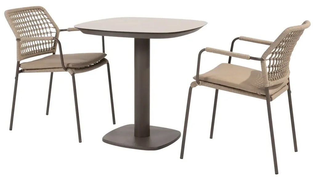 Taste by 4 Seasons stapelbare Barista tuinstoel terre Tuinset bruin weerbestendig