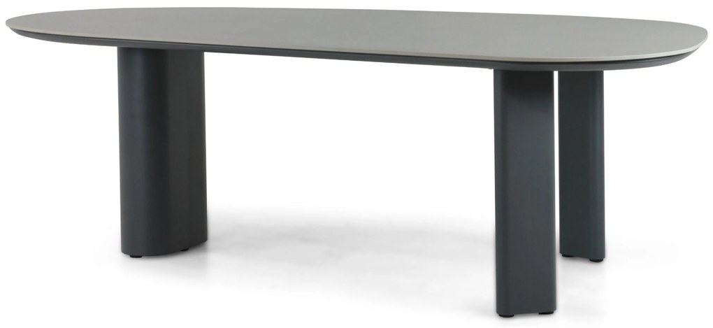 Dining Tuintafel 240 x 120 cm Aluminium/Ceramic stone Grijs Weave