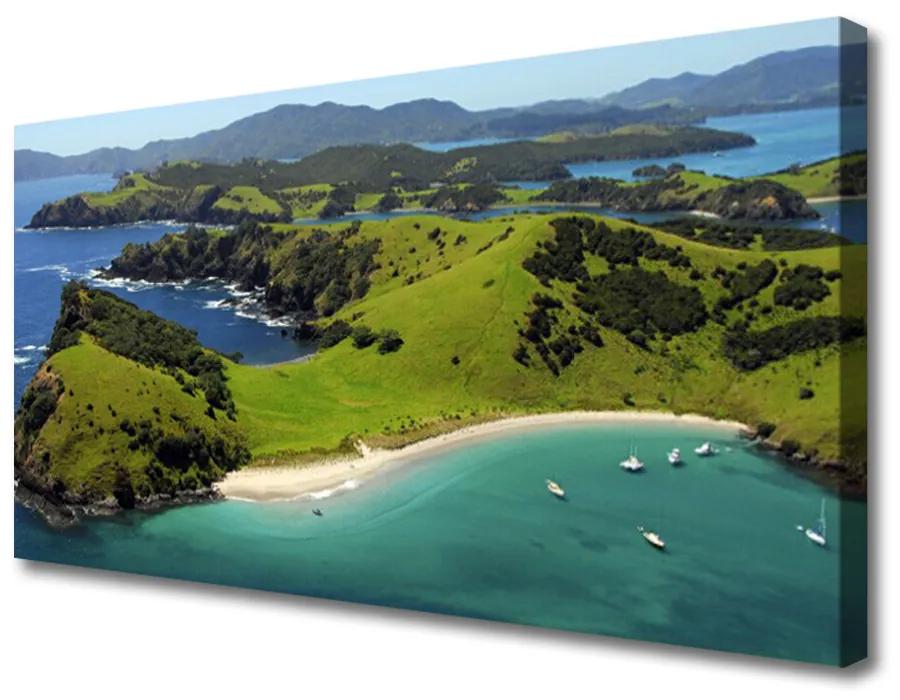 Print van doek Zee bos strandlandschappen 100x50 cm