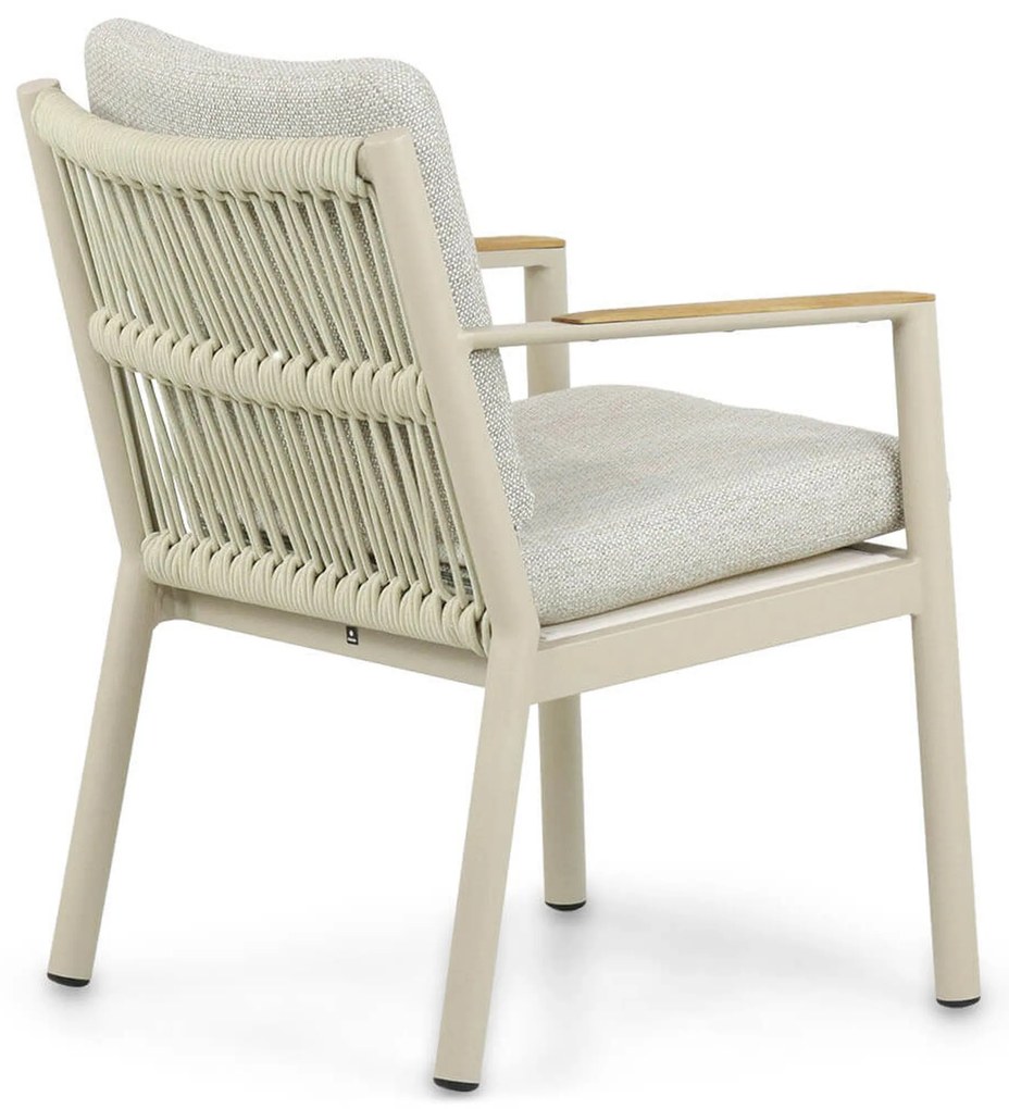 Tuinset 6 personen 240 cm Aluminium/rope Taupe Coco Sevilla/Boston