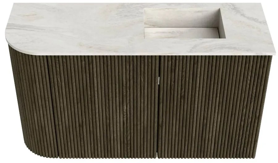Mondiaz Joya DLux 70cm toiletmeubel ronding links shadow met wastafel faye rechts zonder kraangat ostra