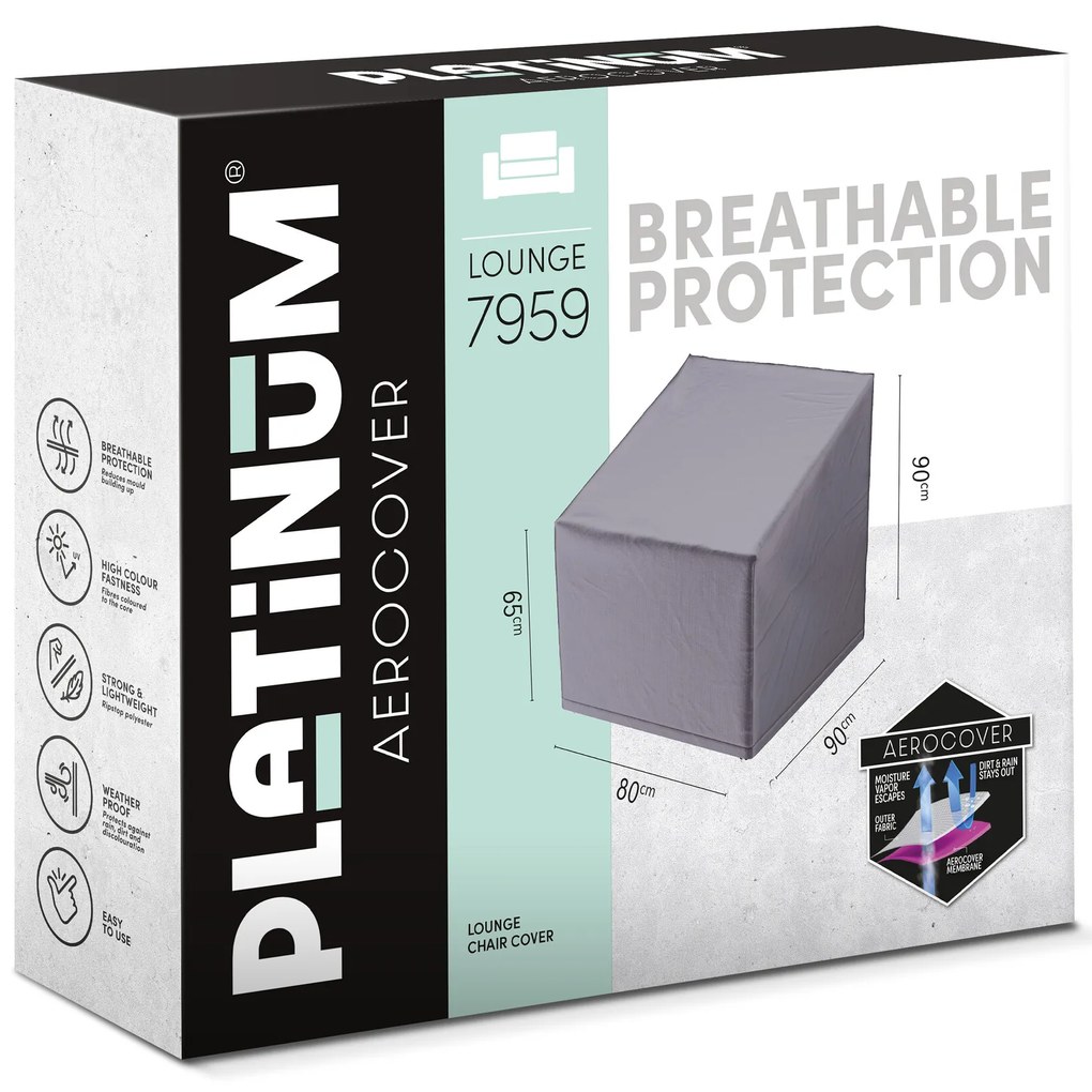 Platinum AeroCover Loungestoelhoes hoge rug 80x90xH65/90