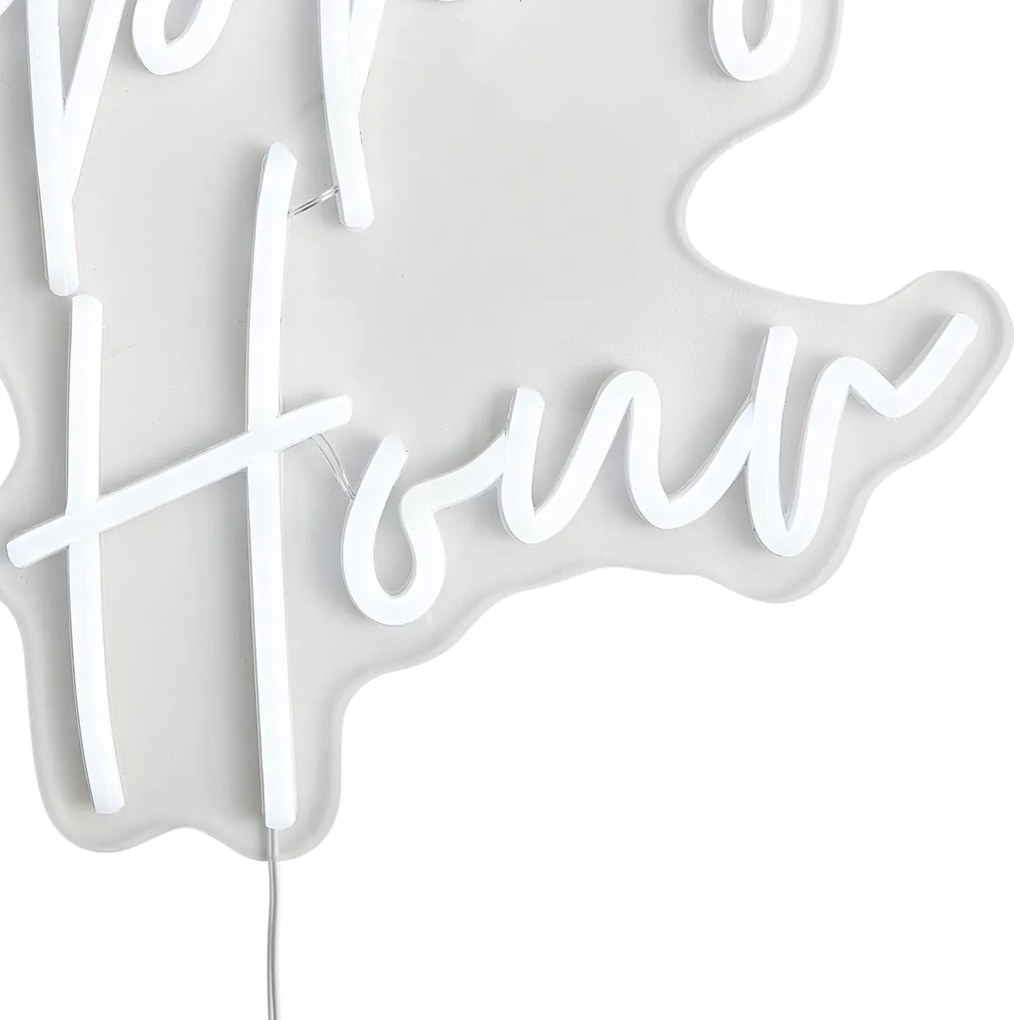 Neon wandlamp wit incl. LED - Happy Hour