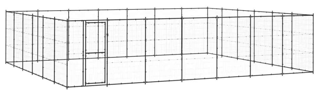 vidaXL Hondenkennel 50,82 m² staal