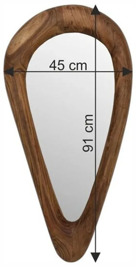 Kare Design Jorge Natuurlijke Spiegel Acacia Hout - 45x91cm