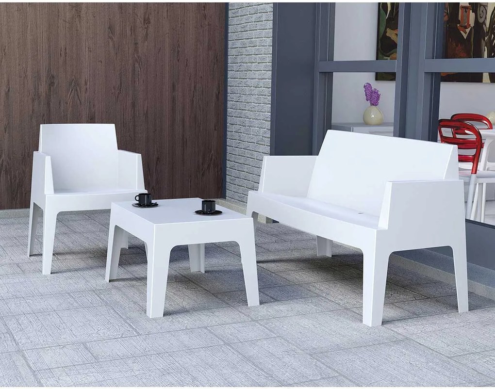 Garden Impressions Box tuinbank L138 cm the original - wit