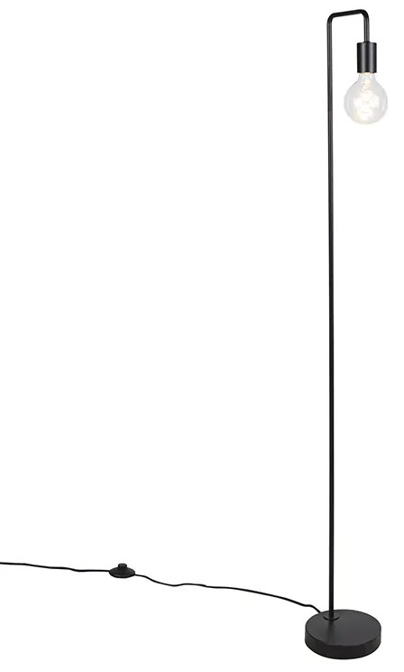Moderne vloerlamp zwart rond 145cm - Facil Modern E27 Binnenverlichting Lamp