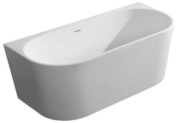 Saniclass Half vrijstaand ligbad - 170x75x58cm - overloop - half vrijstaand - wit 21.3695