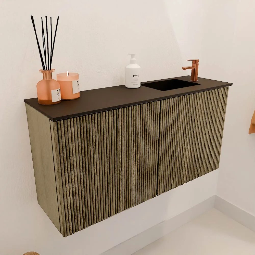 Mondiaz Joya 80cm toiletmeubel dusk met wastafel faye rechts 1 kraangat urban