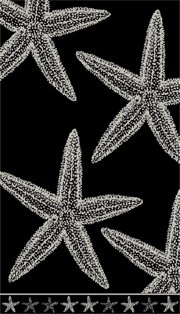 Strandlaken Velour – 100% katoen – 90×160 – star black