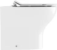 Crosswater KAI Back To Wall toilet inclusief afvoerbocht 35.5x54x40cm en toiletzitting keramiek wit KL6007CW