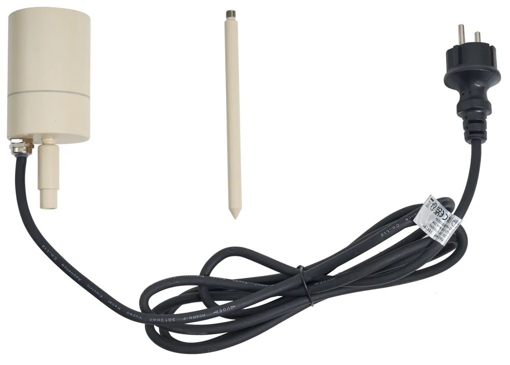 Prikspot beige GU10 50mm verstelbaar IP44 incl. snoer en stekker - Solo