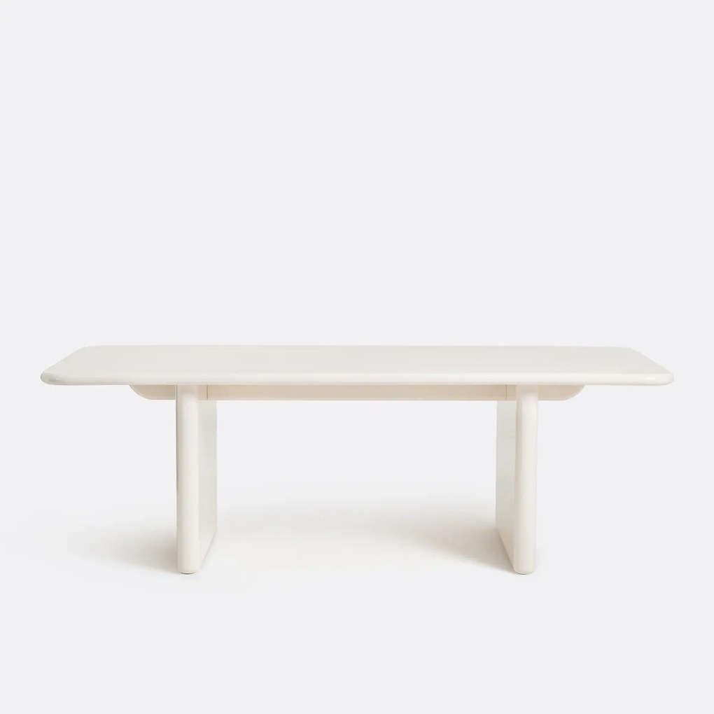 Glanzend gelakte tafel, 8 plaatsen, Marvela