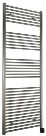 Sanicare elektrische design radiator 60x112cm inox-look met Bluetooth en thermostaat rechts chroom