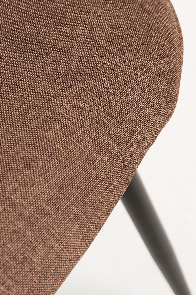Set van 4 Zwarte Teok Stoffen Stoelen