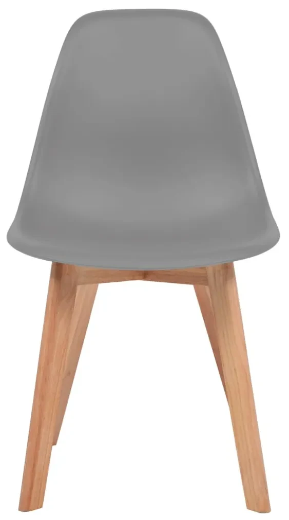 vidaXL Eetkamerstoelen 4 st kunststof grijs