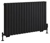 Eastbrook Tunstall dubbele radiator 100x60cm 1391W zwart mat