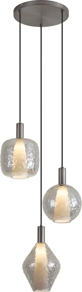 Design hanglamp gun metal 3-lichts - Ard